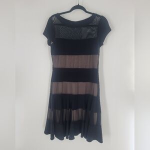 Bali Dress Size 8 Cocktail Black Mesh Panel Stretch